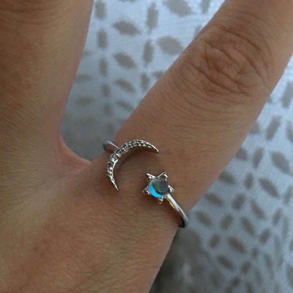 2/$30 Adjustable Moon & Star Moonstone Ring - Picture 8 of 9